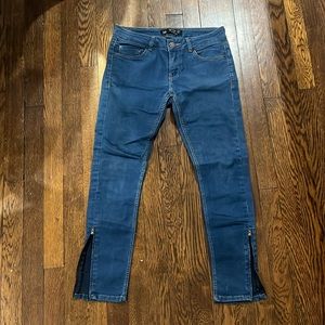 DISCONTINUED Zara Basic Dept Skinny Jenas With Ankle Zipper